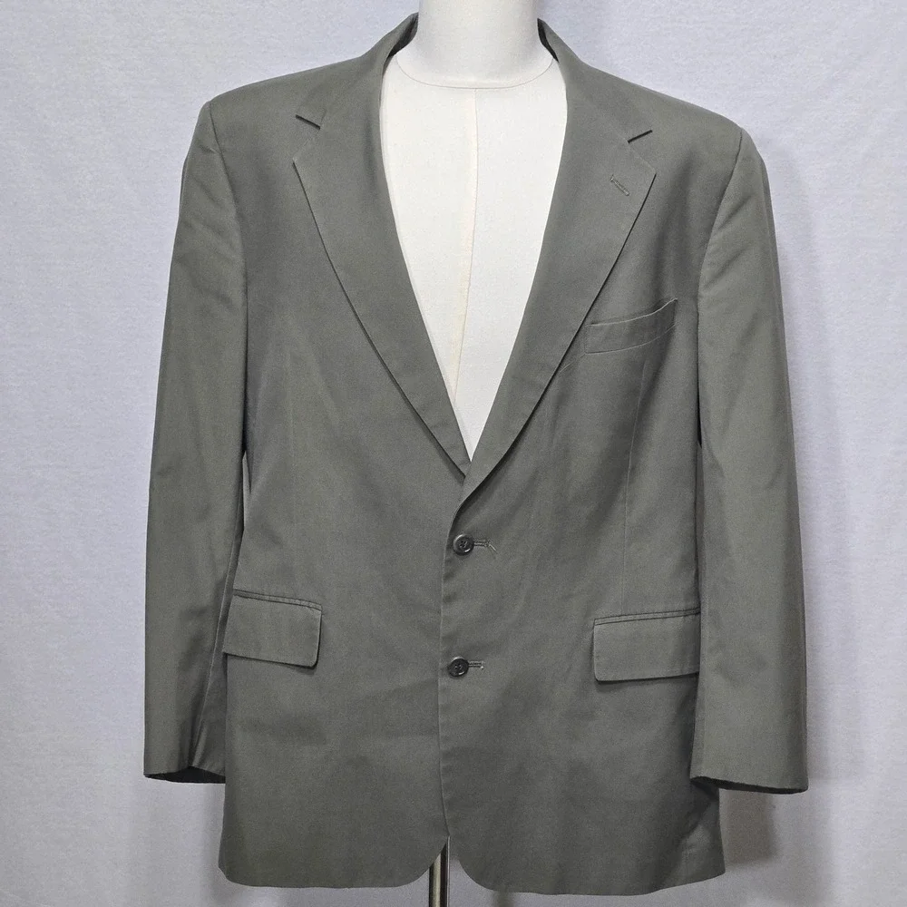 Brooks Brothers Blazer Mens 44 Olive Green Sport‎ Coat Jacket Classic USA Made